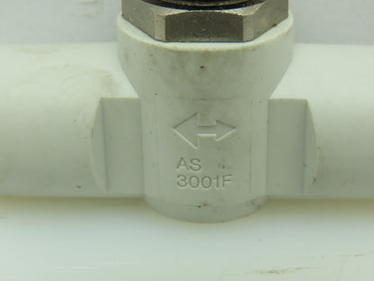 SMC AS3001F-10 Inline Flow Control Valve 10mm Pushlok Tube Lot of 4