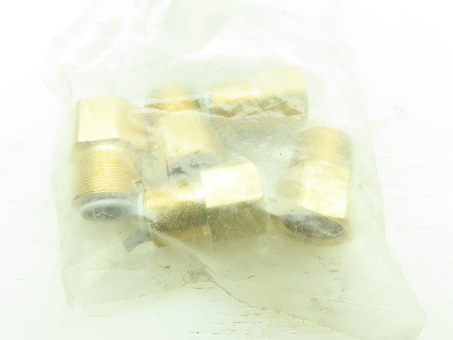 SMC KQ2E12-04A Brass Bulkhead 12MM Tube Pneumatic Air 1/2"BSPT 20mm OD Lot of 5
