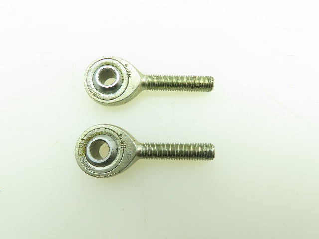 Aurora MB-4 1/4" Precision Left Hand Male Rod End 1" Thread 1/4-28 Lot of 2