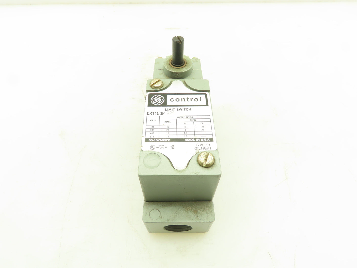GE General Electric CR115G104  Oiltight Limit Switch 10A 600V
