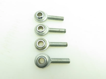 HML 6 3/8" Steel Precision Male Left Hand Thread 3/8-24 Rod End Lot of 4