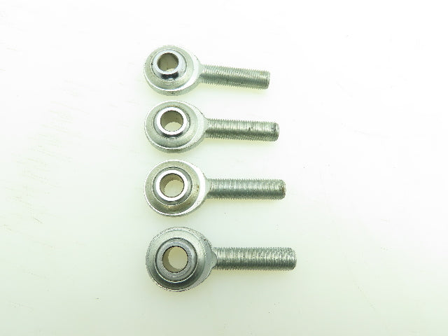 HML 6 3/8" Steel Precision Male Left Hand Thread 3/8-24 Rod End Lot of 4