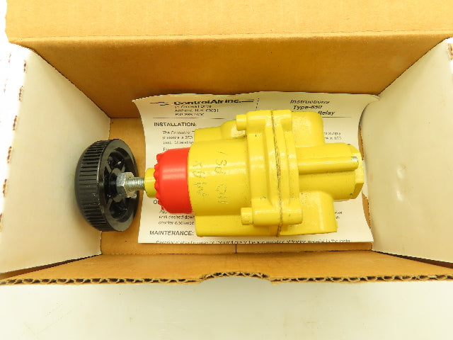 ControlAir Type 650 Positive Bias Relay Pneumatic Air Regulator 150 PSI 1/4" NPT