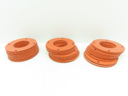 4-Hole Orange Gasket Seal 4-3/4"OD x 2-1/2"ID x 1/8"Thick LOT OF 30