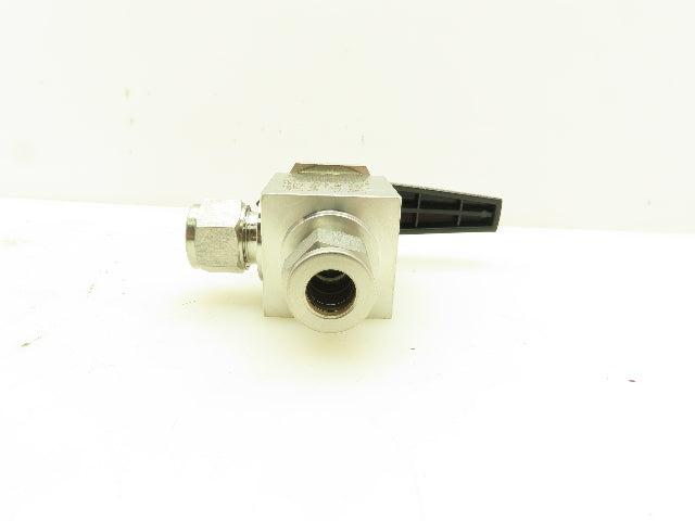 Swagelok SS-45S12MM-A  12mm Tube Fitting Ball Valve 1500PSI 316 Stainless Elbow