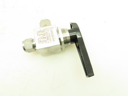 Swagelok SS-45S12MM-A  12mm Tube Fitting Ball Valve 1500PSI 316 Stainless Elbow