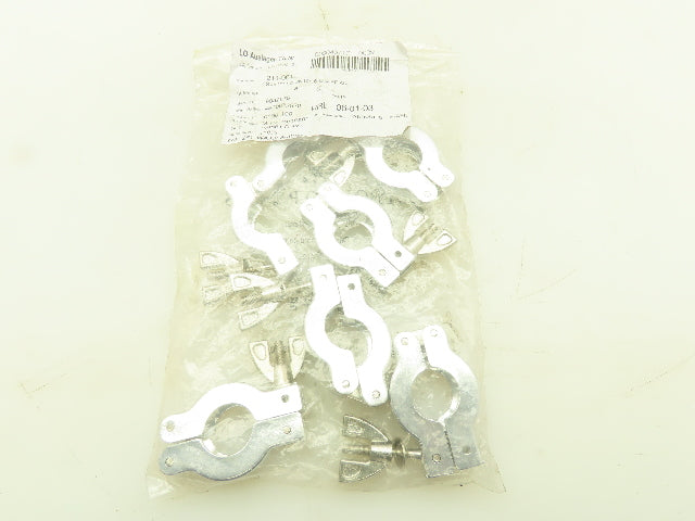 Inficon 21-001 Vacuum Flange Clamping Ring Wing Nut  DN 10-16  ISO-KF  Lot of 6