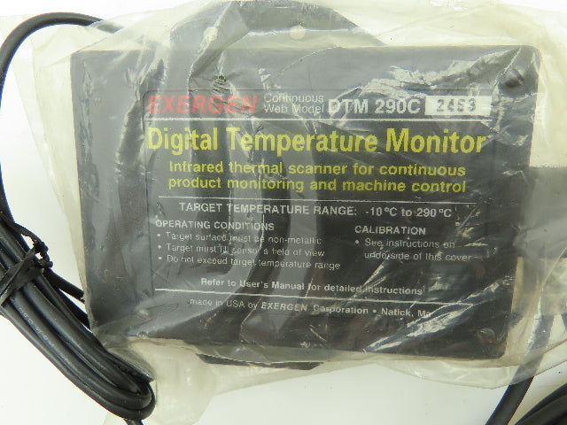 Exergen DTM 290C Infrared Digital Temperature Monitor Control -10C To 290C Range