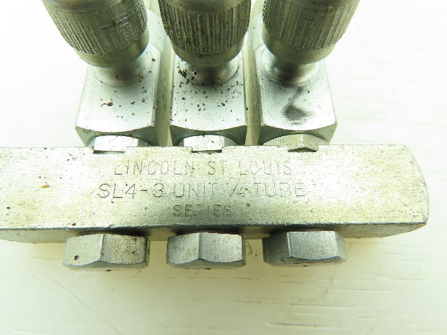 Lincoln Engineering SL4-3 SL4 Injector 3 Unit 1/4" Tube Adjustable Needle Valve