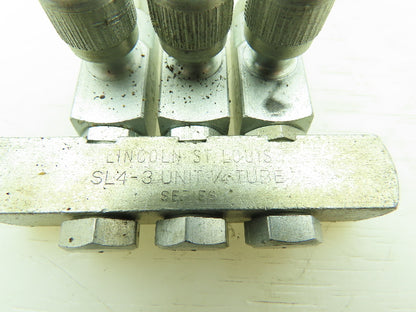 Lincoln Engineering SL4-3 SL4 Injector 3 Unit 1/4" Tube Adjustable Needle Valve
