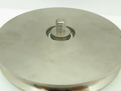 Narrow Idler Pulley S.S./Round Belt 1/2"W 4.75"OD M10-1.5 Male Bearing LOT OF 2