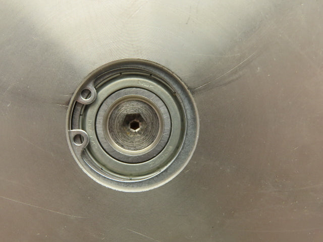 Narrow Idler Pulley S.S./Round Belt 1/2"W 4.75"OD M10-1.5 Male Bearing LOT OF 2