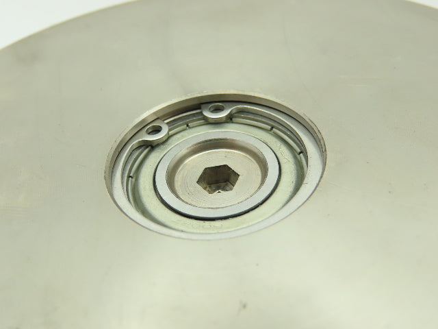 Narrow Idler Pulley S.S./Round Belt 1/2"W 4.75"OD M10-1.5 Male Bearing LOT OF 2