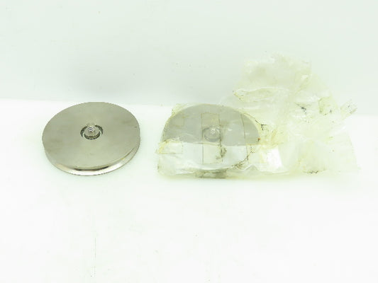 Narrow Idler Pulley S.S./Round Belt 1/2"W 4.75"OD M10-1.5 Male Bearing LOT OF 2