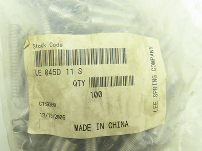 Lee Spring LE045D11S Extension Spring SS Stainless 0.375X 3.00 X 0.045 Lot of 40