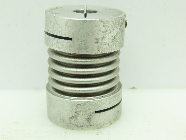 Gerwah DKN 45 S Miniature Metal Bellow Coupling w/Clamping Hub 1/2"x3/8"Bore Dia