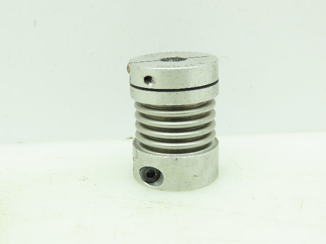 Gerwah DKN 45 S Miniature Metal Bellow Coupling w/Clamping Hub 1/2"x3/8"Bore Dia