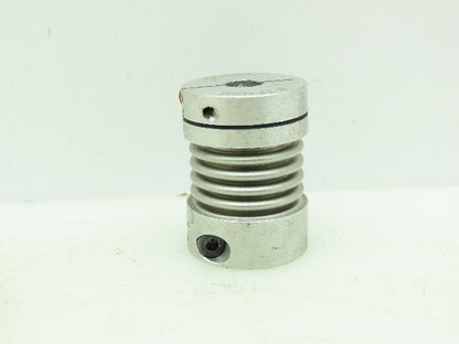 Gerwah DKN 45 S Miniature Metal Bellow Coupling w/Clamping Hub 1/2"x3/8"Bore Dia