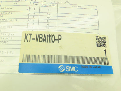 SMC KT-VBA1110-P Booster Regulator Seal Repair Service Kit