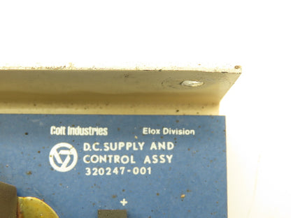 Colt Elox 320247-001 DC Supply Control Assembly 24VDC Removable Relay