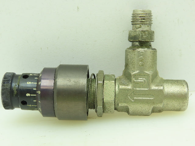 Parker Right Angle Metering /Shut-Off Valve 250 PSI  1/8" NPT