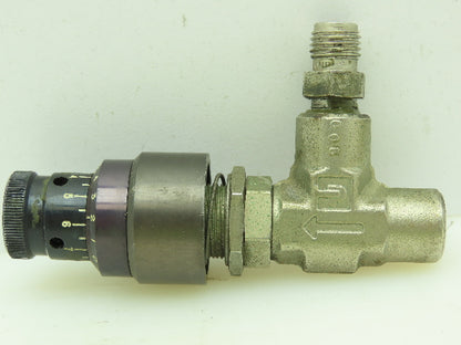 Parker Right Angle Metering /Shut-Off Valve 250 PSI  1/8" NPT