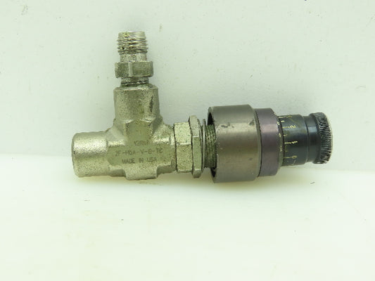 Parker Right Angle Metering /Shut-Off Valve 250 PSI  1/8" NPT