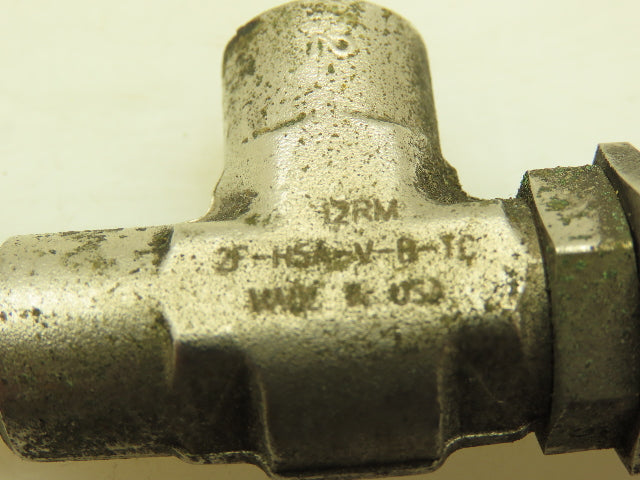 Parker 2F-H5A-V-B-TC Right Angle Metering /Shut-Off Valve 1/8" NPT