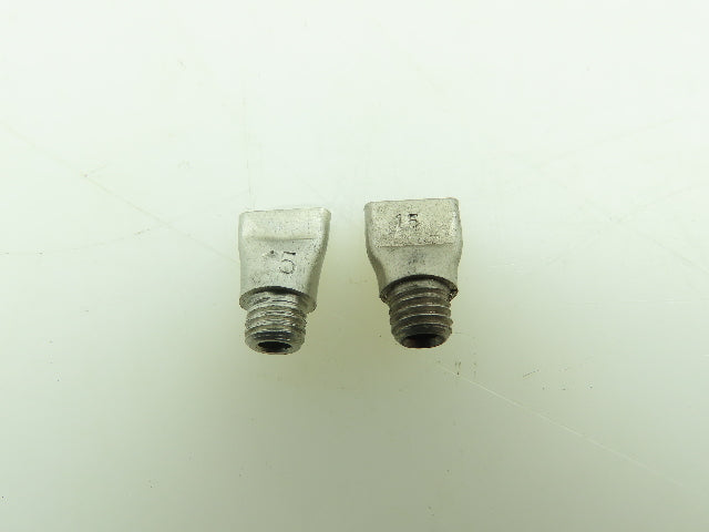 AGF Type 15 Oxy/Gas Fishtail Flame Burner Tip 5-Hole  1/4-27  LOT OF 2