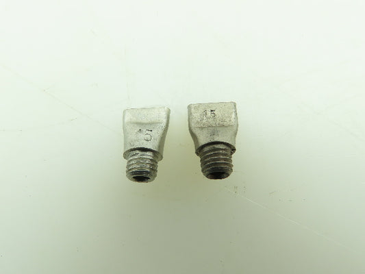 AGF Type 15 Oxy/Gas Fishtail Flame Burner Tip 5-Hole  1/4-27  LOT OF 2