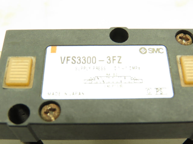 SMC VFS3300-3FZ Solenoid Valve Pneumatic Air AC94-136V 3/8" Ports