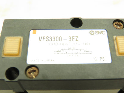 SMC VFS3300-3FZ Solenoid Valve Pneumatic Air AC94-136V 3/8" Ports