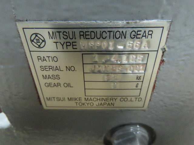 Mitsui Miike Machinery Reduction Gear Type MRP01-56A 1/4.125 Ratio
