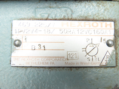 Rexroth 1PV2V4-18/50RA12VC160A1 Hydraulic Pump Wing Cells Pump 1 1/2" Shaft B31