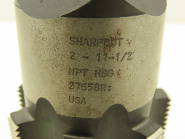 Sharpcut NPT HSG 2  11-1/2 High Speed Steel Standard 7 Flute 1.406"Sq Shank Dia.