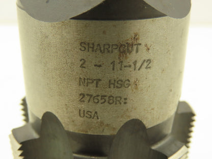 Sharpcut NPT HSG 2  11-1/2 High Speed Steel Standard 7 Flute 1.406"Sq Shank Dia.