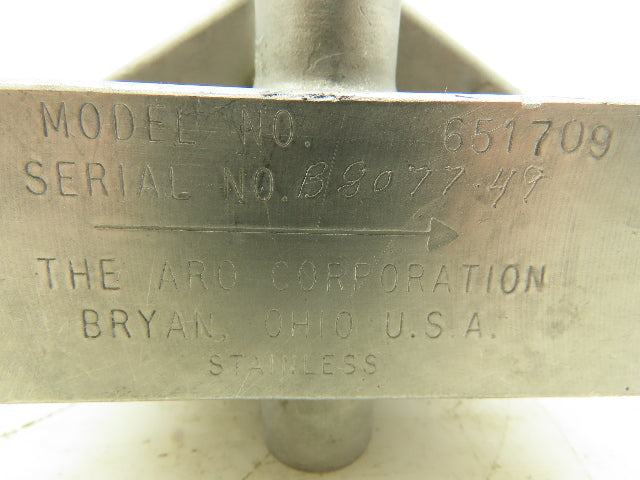 ARO 651709 Stainless Backpressure Material Regulator 1000 PSI  1/2" NPT