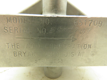 ARO 651709 Stainless Backpressure Material Regulator 1000 PSI  1/2" NPT