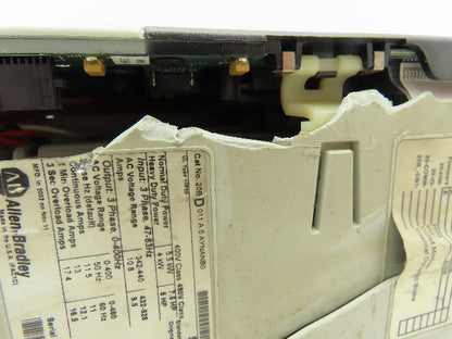 Allen Bradley 20BD011A0AYNANB0 /A PowerFlex 700 AC Drive 480V 7.5HP Broken Side