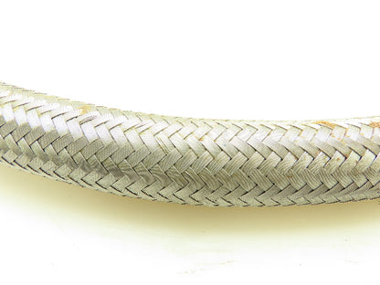 1-1/4" OD x 3/4" ID Stainless Braided Flex Hose 1-1/2" Tri Clamp x 1/2" NPT 55"L