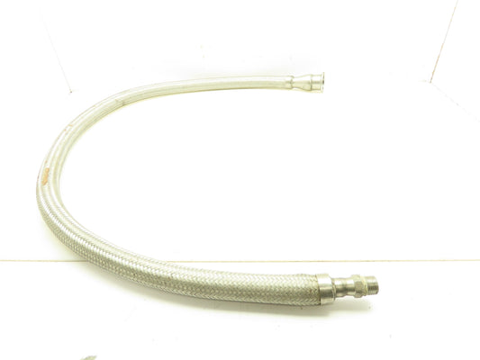 1-1/4" OD x 3/4" ID Stainless Braided Flex Hose 1-1/2" Tri Clamp x 1/2" NPT 55"L