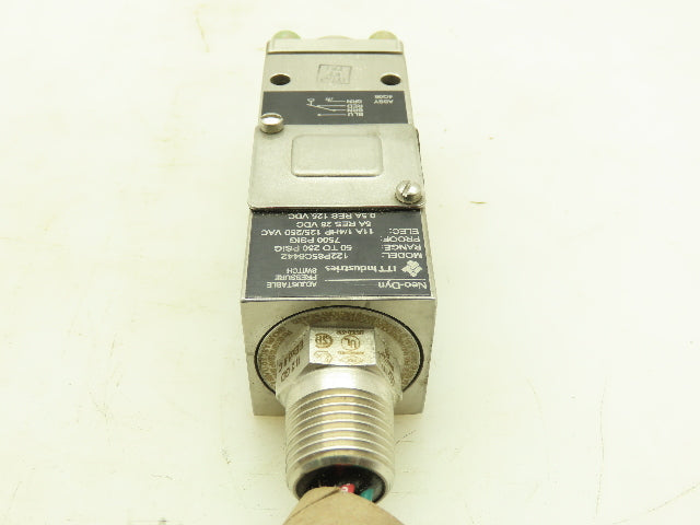 ITT Industries 122P85C6442 Neo-Dyn Adj. Pressure Switch 50-250PSI 125/250VAC