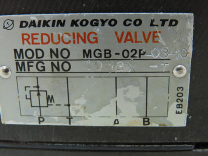 Daikin Kogyo Solenoid Controlled Hydraulic Valve Stack W/ Check and Reducing