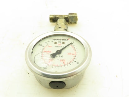 FMB-Blickle EN 837-1 Hydraulic Pressure Gauge 0-2300PSI  0-160 Bar 3/8"Fitting