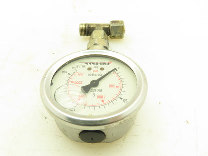 FMB-Blickle EN 837-1 Hydraulic Pressure Gauge 0-2300PSI  0-160 Bar 3/8"Fitting