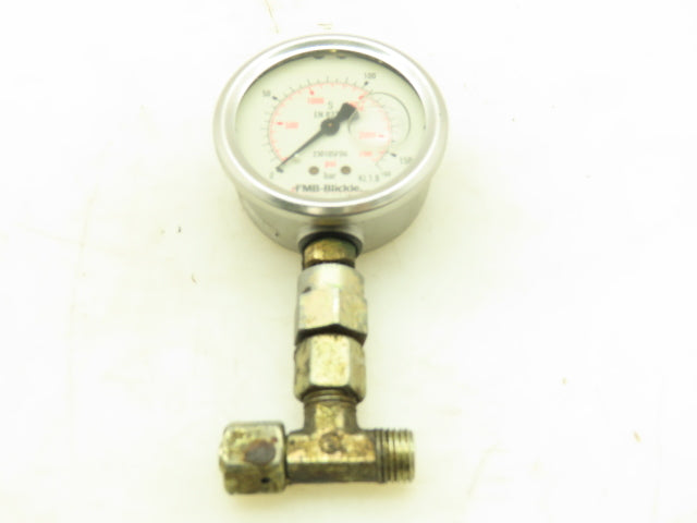 FMB-Blickle EN 837-1 Hydraulic Pressure Gauge 0-2300PSI  0-160 Bar 3/8"Fitting