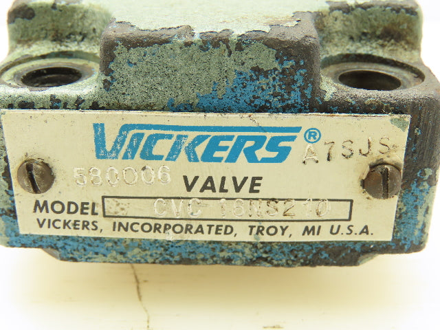Vickers CVC 16NS210 Hydraulic Cartridge Relief Valve Cover LOT OF 2