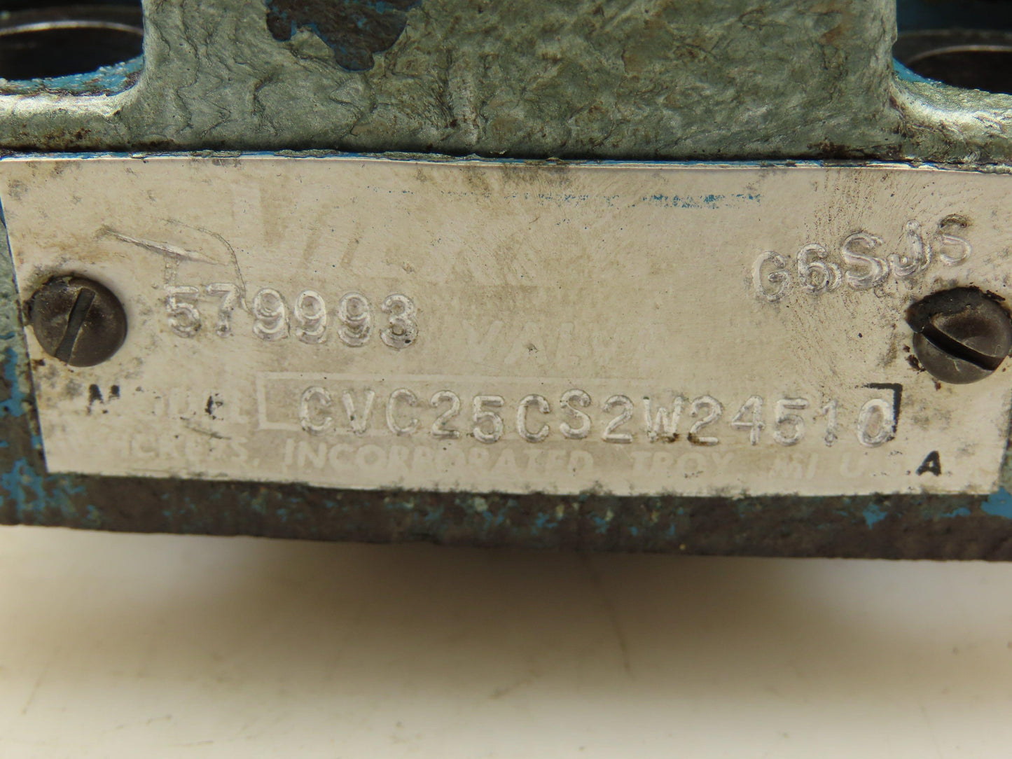 Vickers CVC-25-CS2-W-245-10 Hydraulic Cartridge Relief Valve Cover