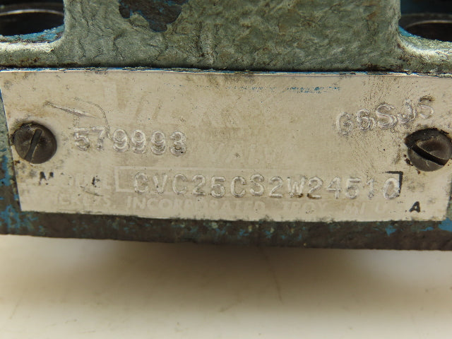 Vickers CVC-25-CS2-W-245-10 Hydraulic Cartridge Relief Valve Cover