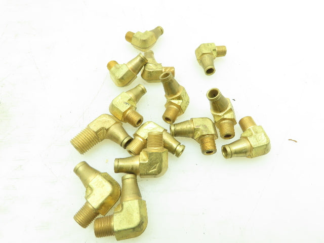 269-OF Brass Flareless Nylo-Seal Male 90° Elbow 1/4" Tube x 1/8" NPT  Lot of 14